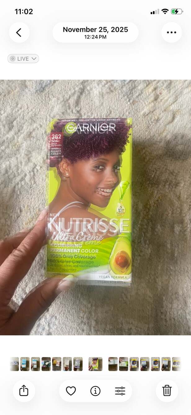 Garnier Nutrisse Ultra Crème Permanent Hair Dye, Shade 362 Darkest Berry Burgund